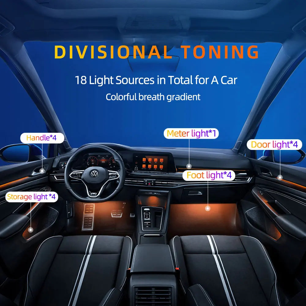 RGB - Ambient Light - App Control - Car Interior Lighting