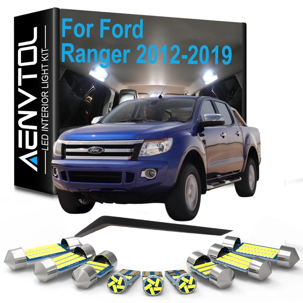 12-Piece LED Interior Light Kit for Ford - Canbus Error-Free Interior Bulbs