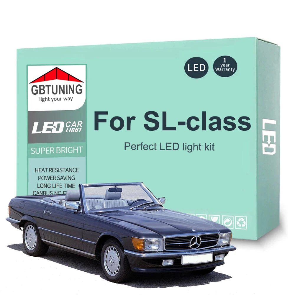LED Interior Light Kit for Mercedes Benz SL Class R107 C107 R129 R230 R231 1972-2020 - Canbus Dome Map Door Trunk Bul...