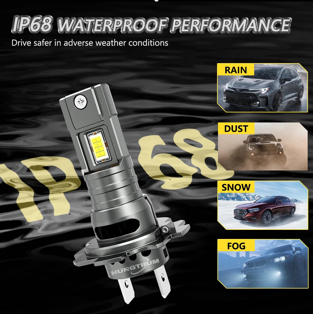 H1 H4 H7 LED CANBUS Bulb Error Free 9003 HB2 1200000LM Super Bright 6000K Motorbike Car Le