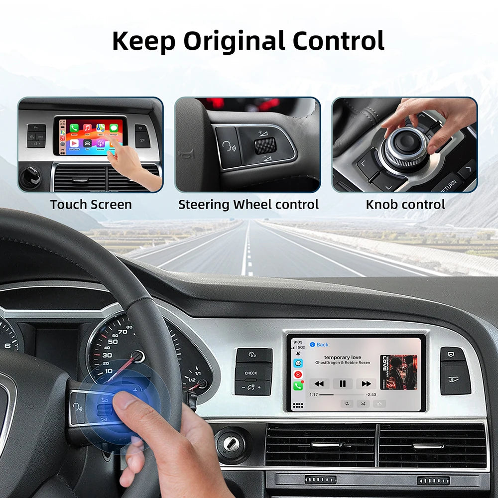Wireless CarPlay Android auto for Audi A6,Q7 2009-2015 6.5"/7" Screen, MMI 3G with CarPlay