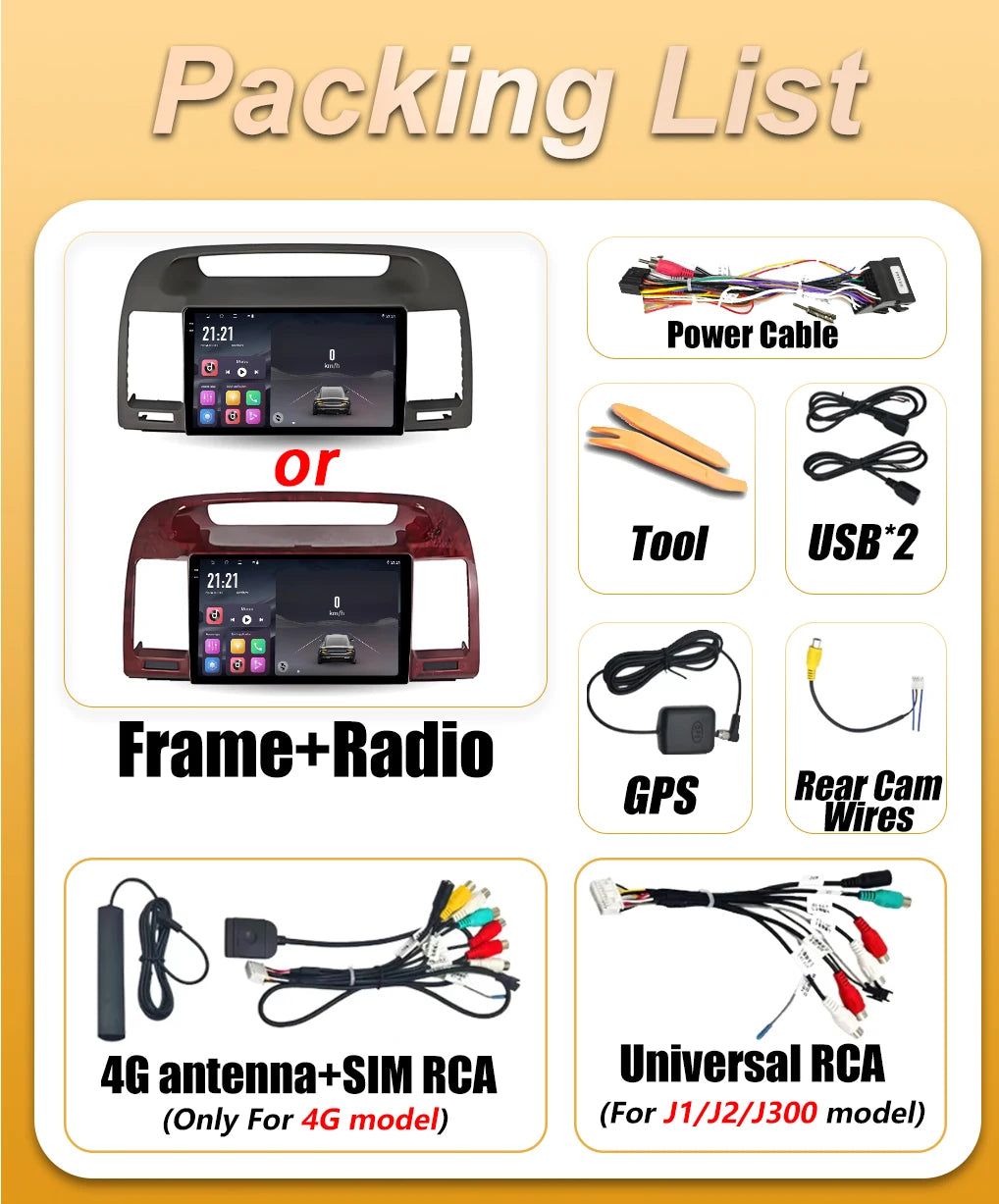 Android 16 Car Radio Carplay For Toyota Camry 5 2002 2003 2004 2005 2006 Video Multimedia  | AUTOKITSHOP