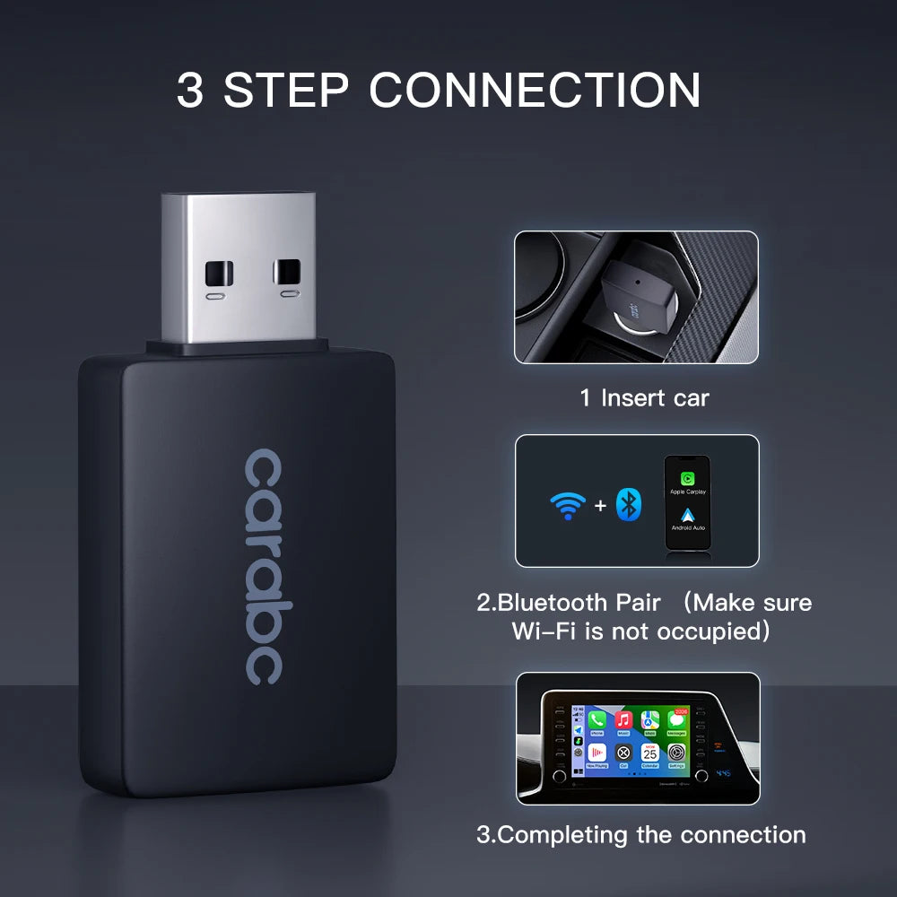 2024 Mini CarPlay Wireless Adapter Smart box CarPlay Dongle Bluetooth WiFi Fast Connect Pl