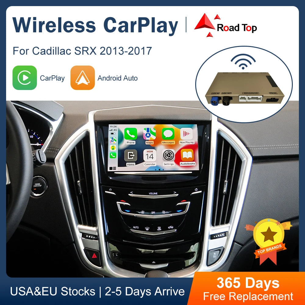 Road Top CN Wireless CarPlay for Cadillac SRX 2013-2017 Android Auto Interface Mirror Link | AUTOKITSHOP