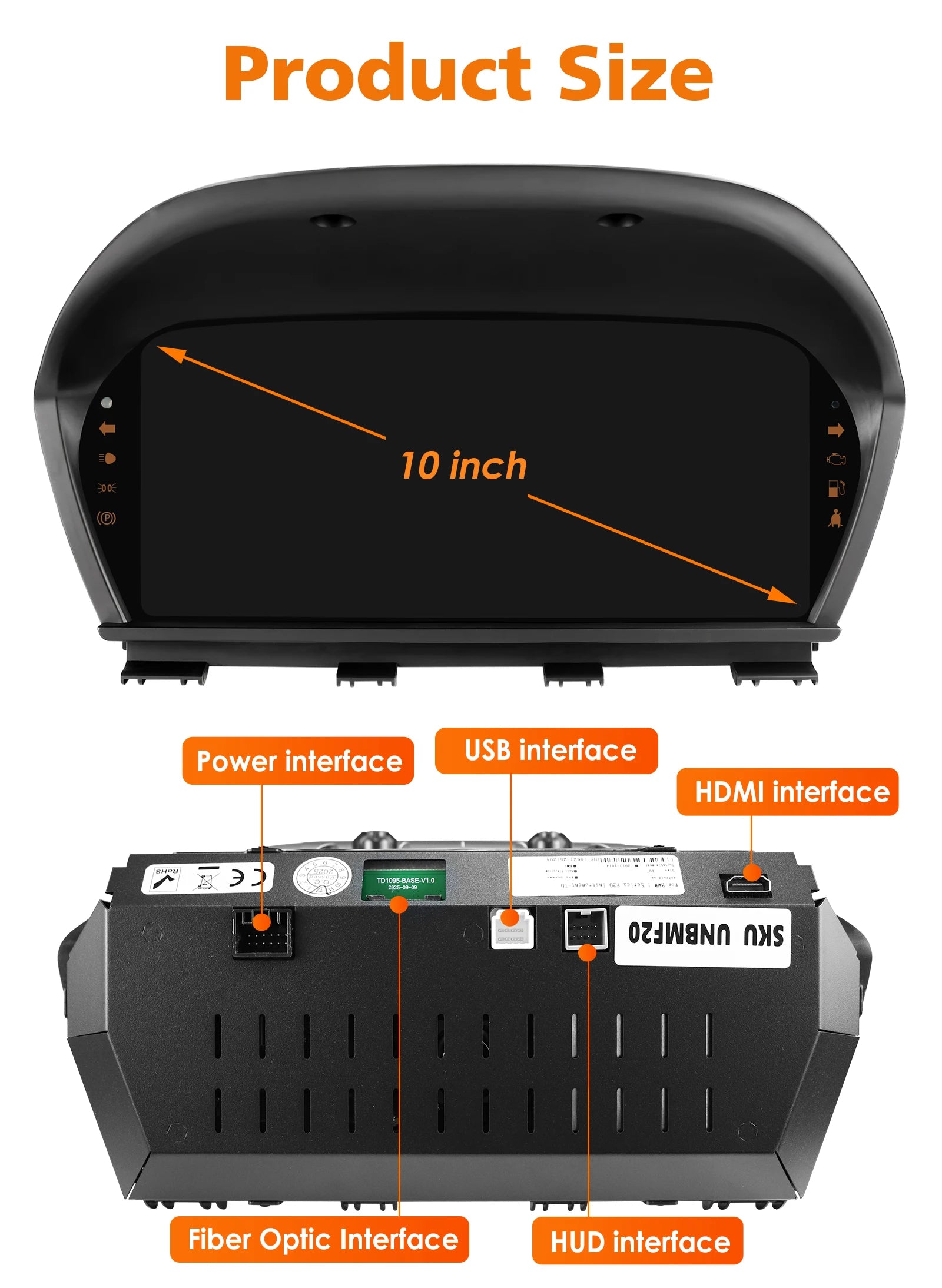 10" Car Digital Dashboard LCD Instrument Cluster for BMW 1/2 Series F20/F22/F23/F44/F45 & X1/X2 F48/F49/F39 - Plug and P