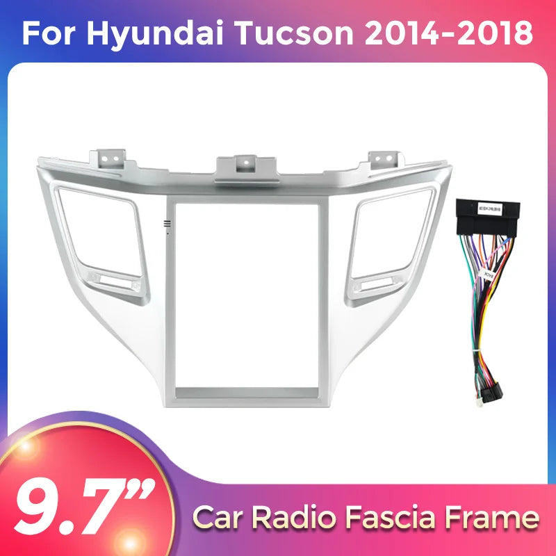 9.7" For Tesla Style Android Car Radio Fascia Adapter For Hyundai Tucson 2014-2018 Headuni