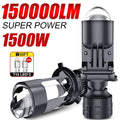 Projector H4 Lens LED Car Headlight Bulbs 150000LM CANBUS Turbo Car Motorcycle Dual Projec