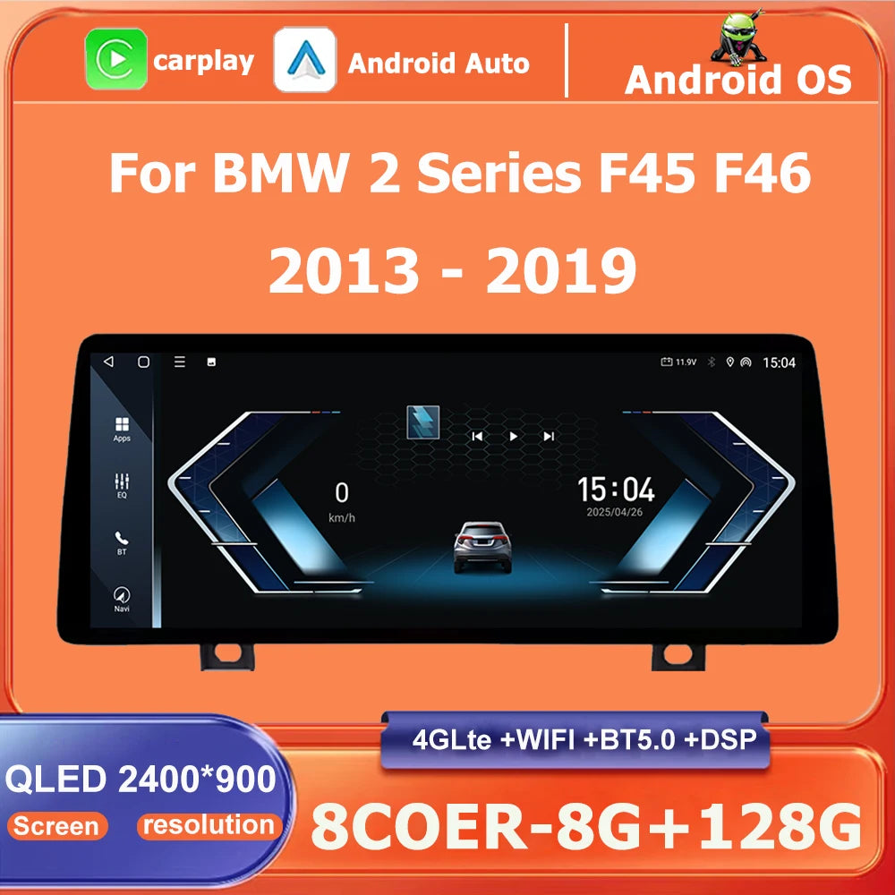 Wireless CarPlay For BMW 2 Series F45 F46 2013 - 2019 Car Radio Multimedia Android 16 Auto