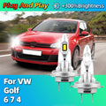 Mini Size Headlamp LED Headlight Canbus 30000LM Plug&Play 6000K CSP Car Lamp For VW Volksw