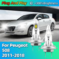 30000LM LED Headlamp Canbus CSP Car Headlight 6000K Bulbs For Peugeot 508 2011 2012 2013 2