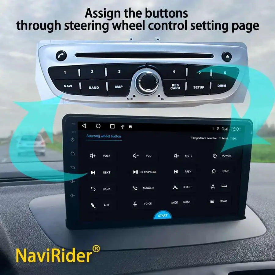 For RENAULT Fluence 2013-2016 Car Video Player OEM Style Control Panel To Control Android