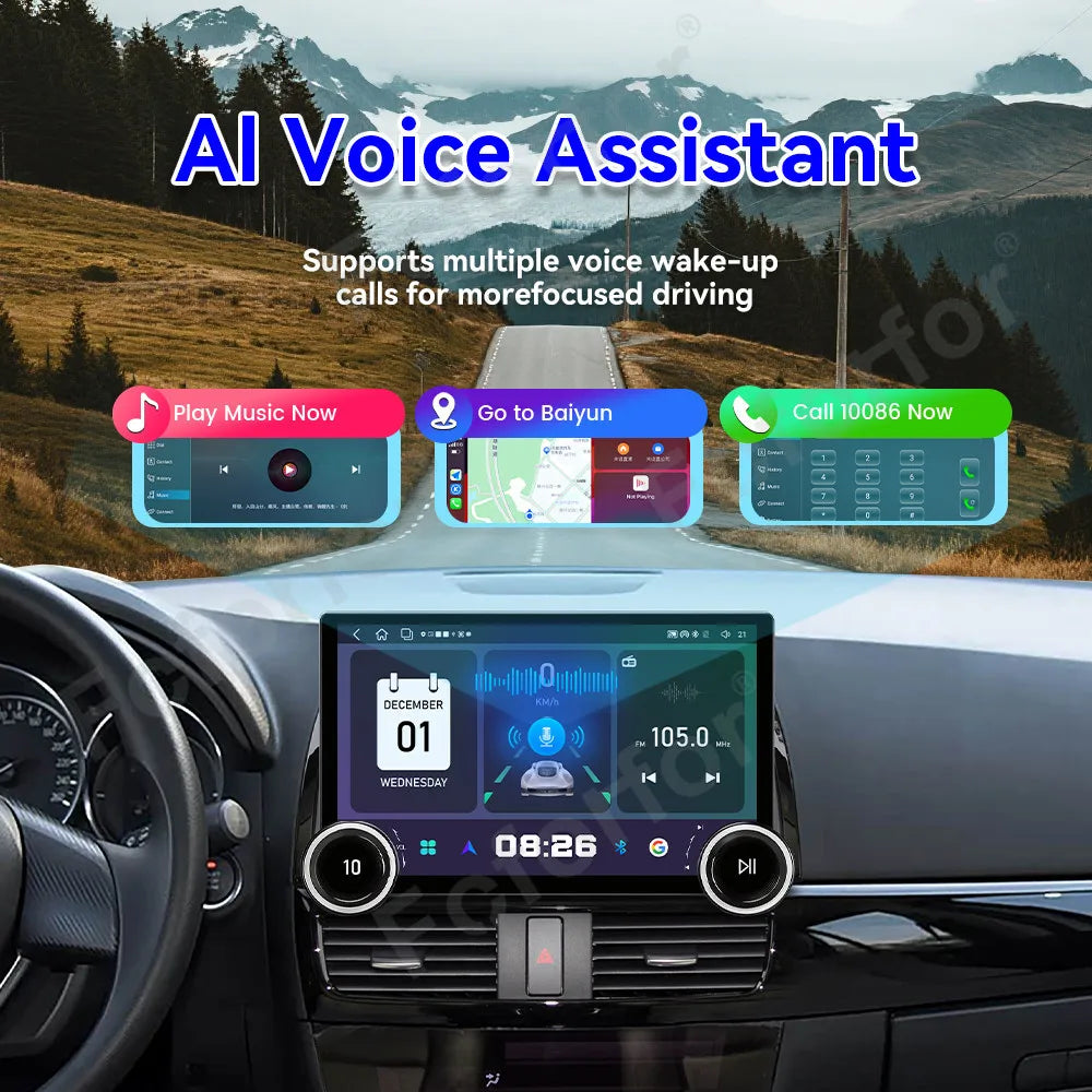 Luxury Stylish 11.5 Inch Android 15 Touchscreen Carplay Android Auto Bluetooth Radio Playe