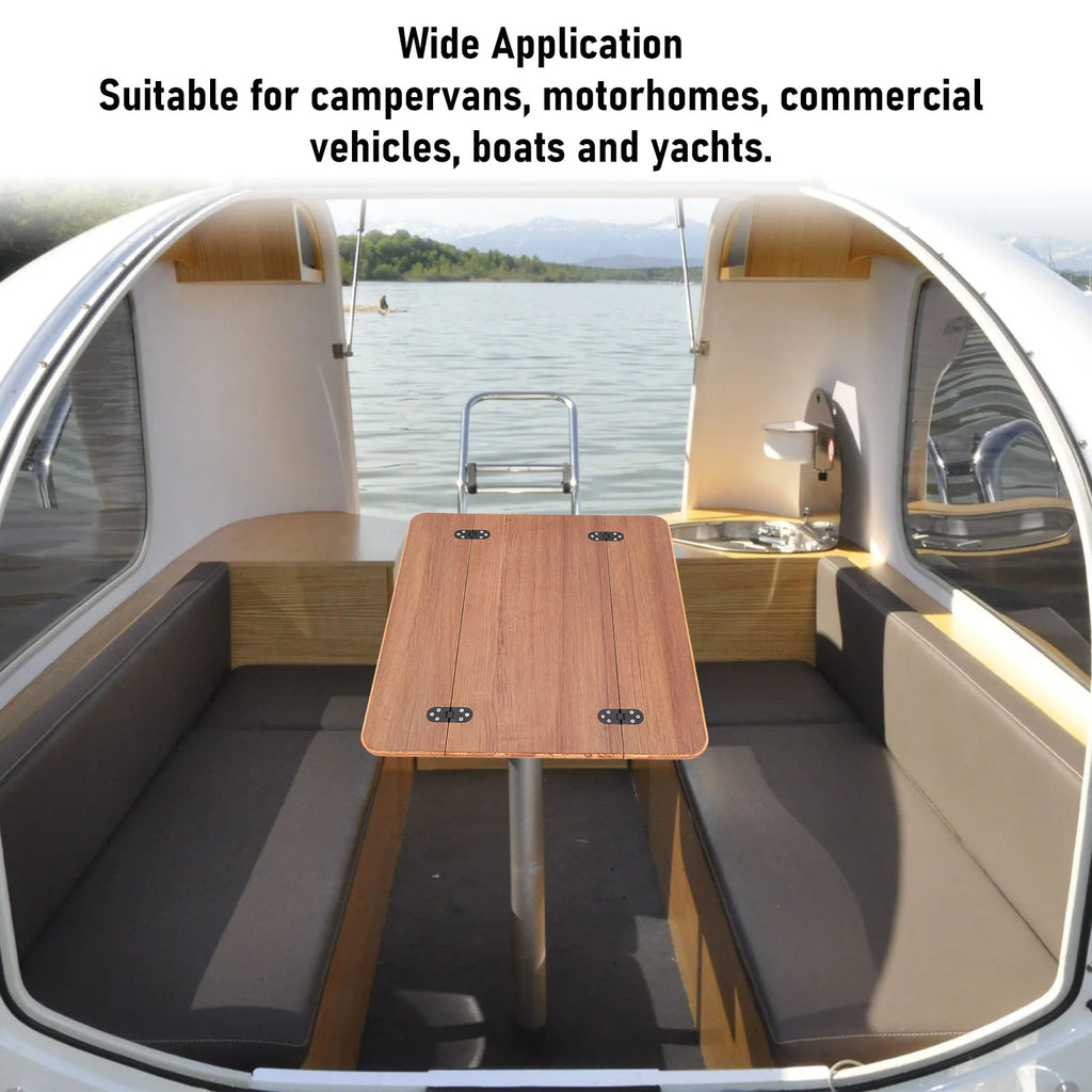 Pontoon Boat Table Top RV Table Top Coated Finish Foldable Stylish Wood Boat Marine Table Top fo - Automotive LED Light