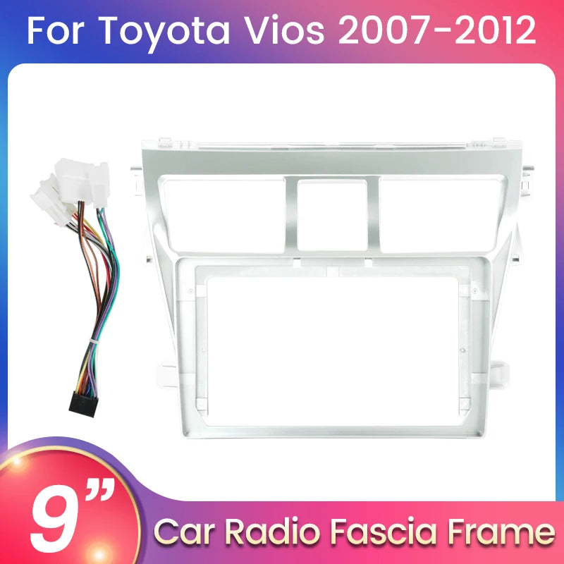 Car Radio Fascia Frame Adapter For Toyota Vios Yaris 2007 2008 - 2012 2013 Stereo Canbus A