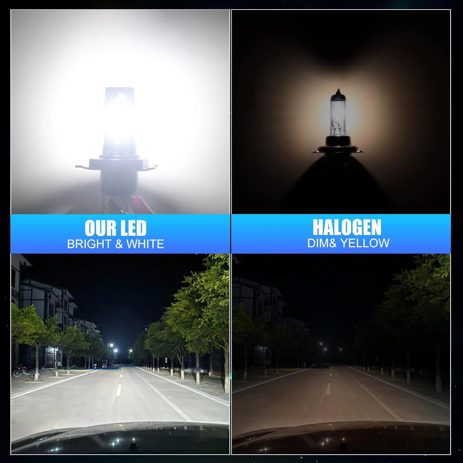 XSTORM H4 9003 HB2 LED Headlight Bulbs Canbus High Low Beam Car Light Turbo Led Diode Lamp