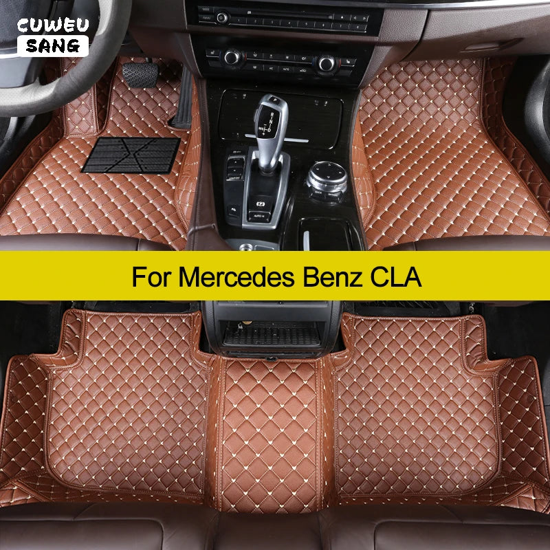 CUWEUSANG Custom Car Floor Mats For Mercedes Benz CLA X117 X118 C117 Auto Carpets Foot Coc | AUTOKITSHOP