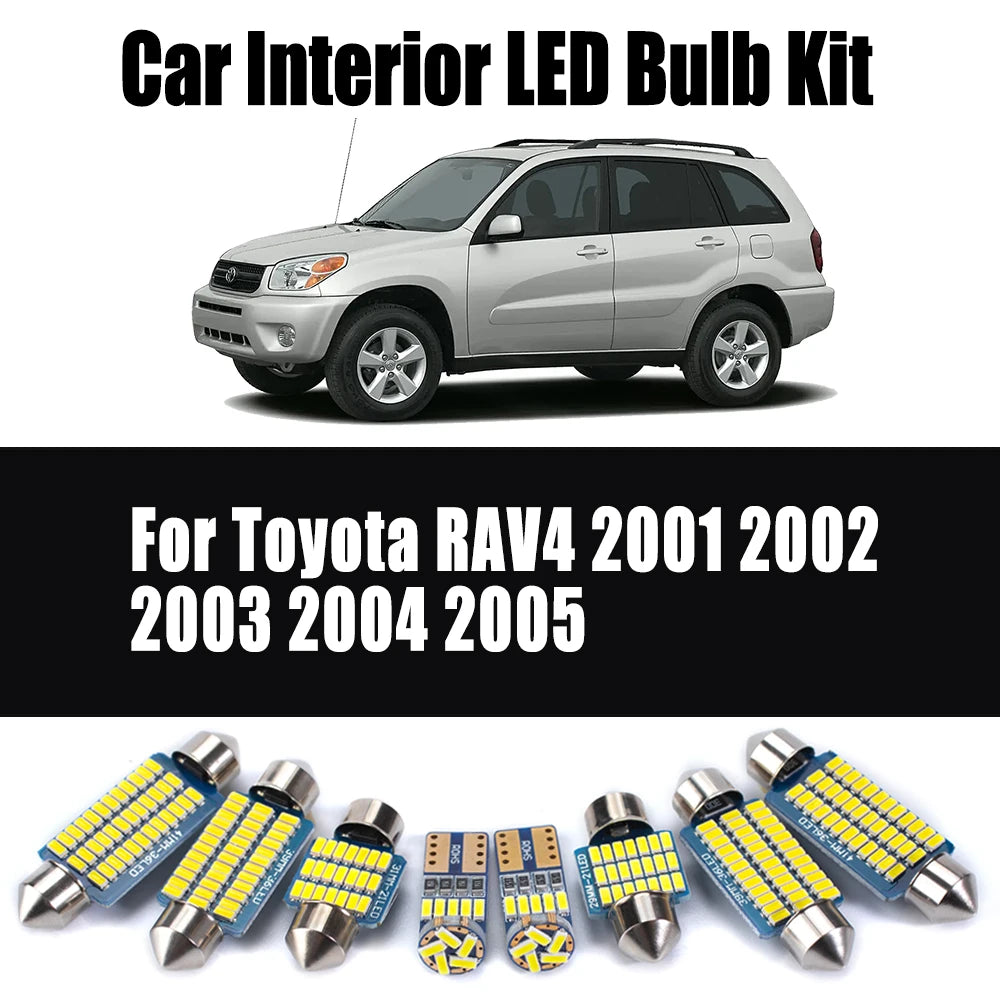8-Piece LED Interior Light Kit for Toyota RAV4 - Canbus Error-Free Bulbs | AUTOKITSHOP