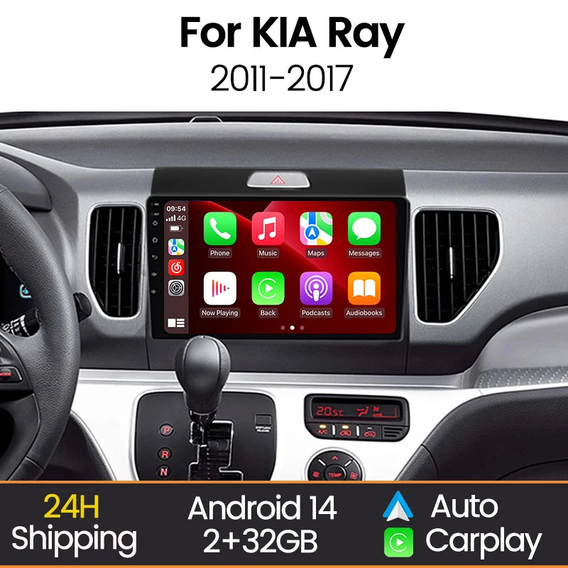 Android 2 Din Car Radio for KIA Ray 2011 - 2017 Wireless Carplay Auto IPS Multimedia Stere | AUTOKITSHOP