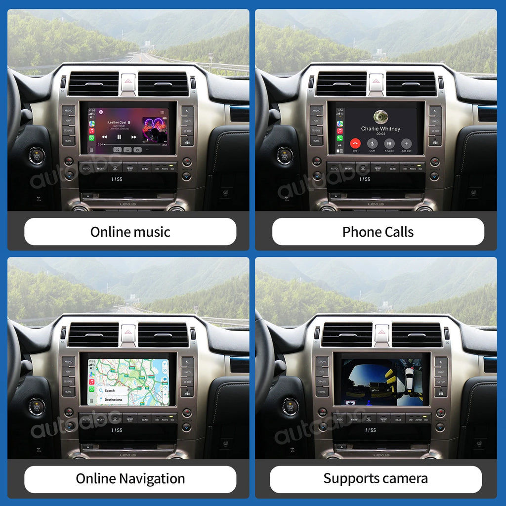 Wireless Apple Carplay For Lexus GX460 2014-2019 with Android Auto Airplay Camera Mirror L | AUTOKITSHOP