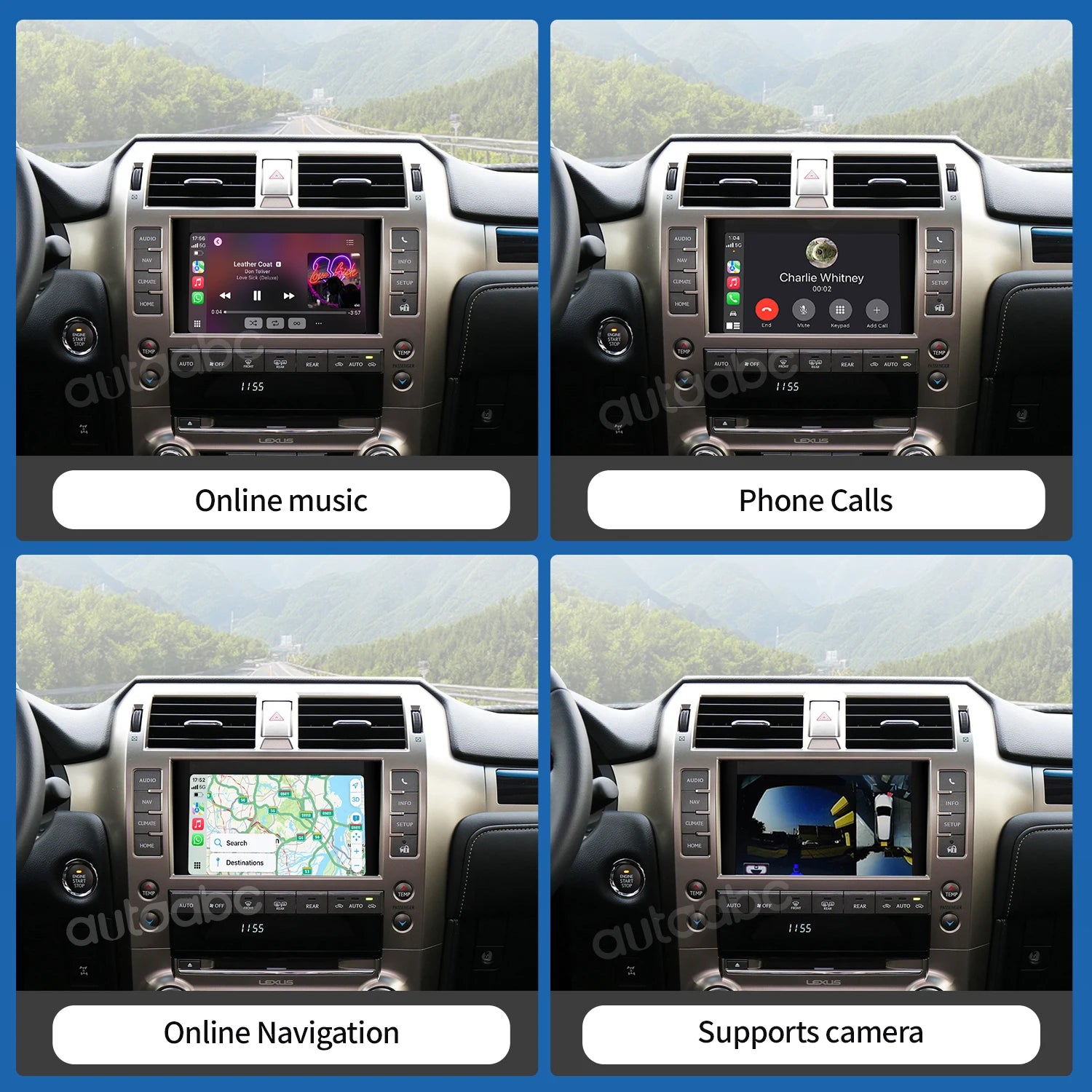 Wireless Apple Carplay For Lexus GX460 2014-2019 with Android Auto Airplay Camera Mirror L | AUTOKITSHOP