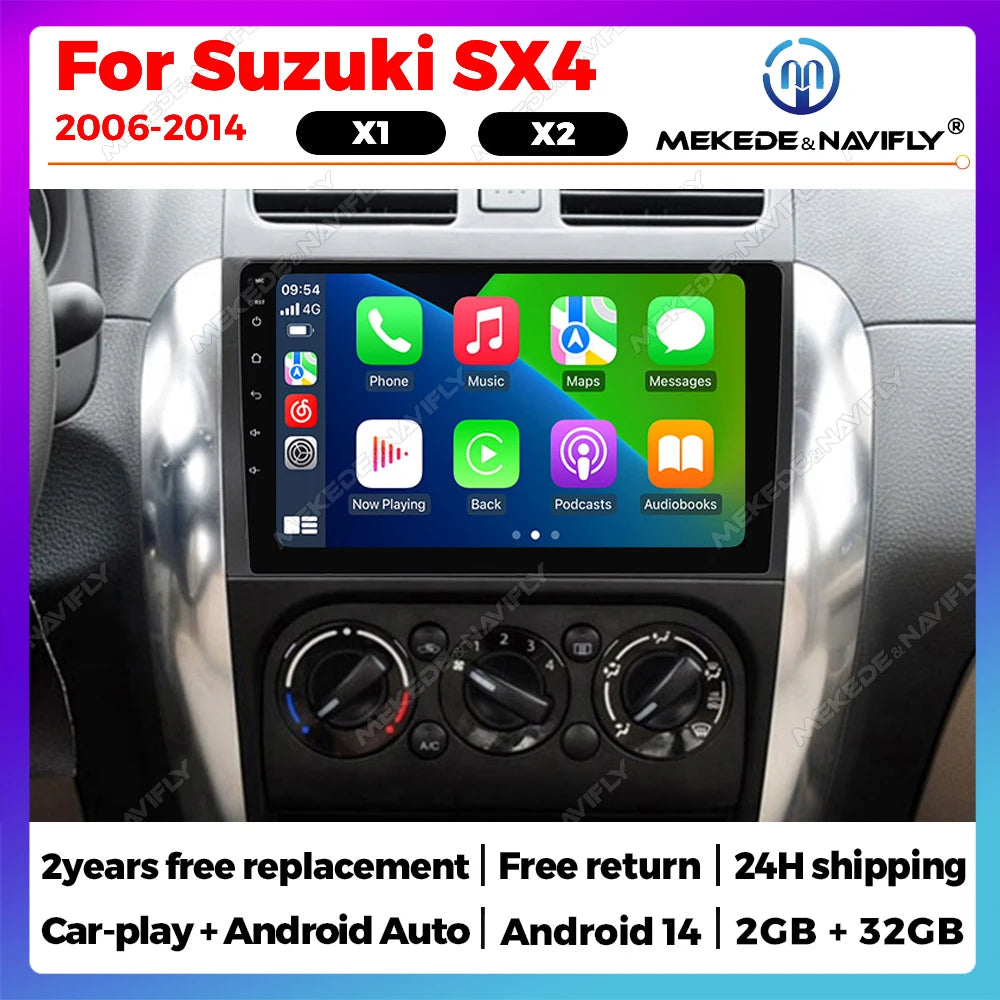 Android 14 Autoradio For Suzuki SX4 2006 - 2014 For Fiat Sedici 189 2005 - 2014 Car Radio