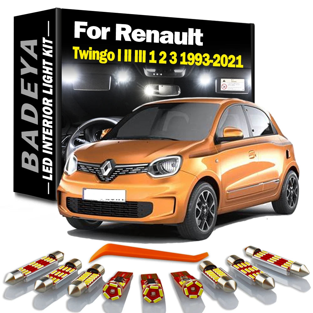 LED Interior Light Kit for Renault 1993-2017 - Canbus Error-Free Interior Bulbs