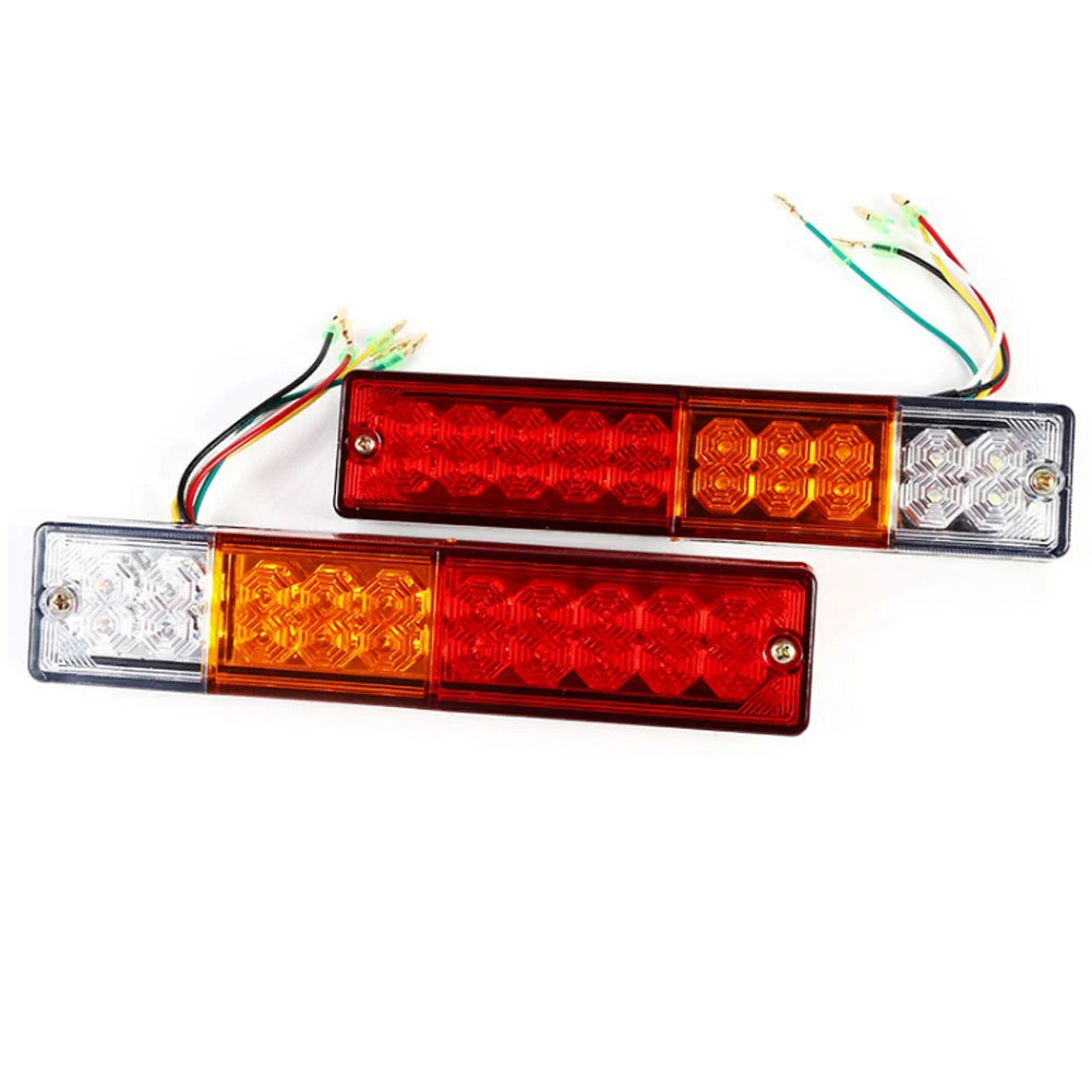 2pcs LED 12V/24V Tail Light Waterproof Car Truck Trailer Camper Van Stop Brake Rear Reverse Indi - Canbus LED Car Light