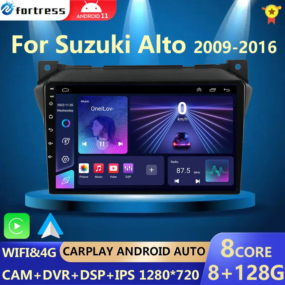 Android 12 2G+32G For Suzuki Alto 2009 2010 2011 2012 2013 2014 2015 2016 Multimedia Stere