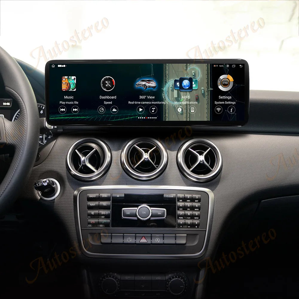 14.9 Inch Carplay 4G Android 14 For Mercedes Benz A B CLA GLA Class A43 A45 AMG 2013-2019