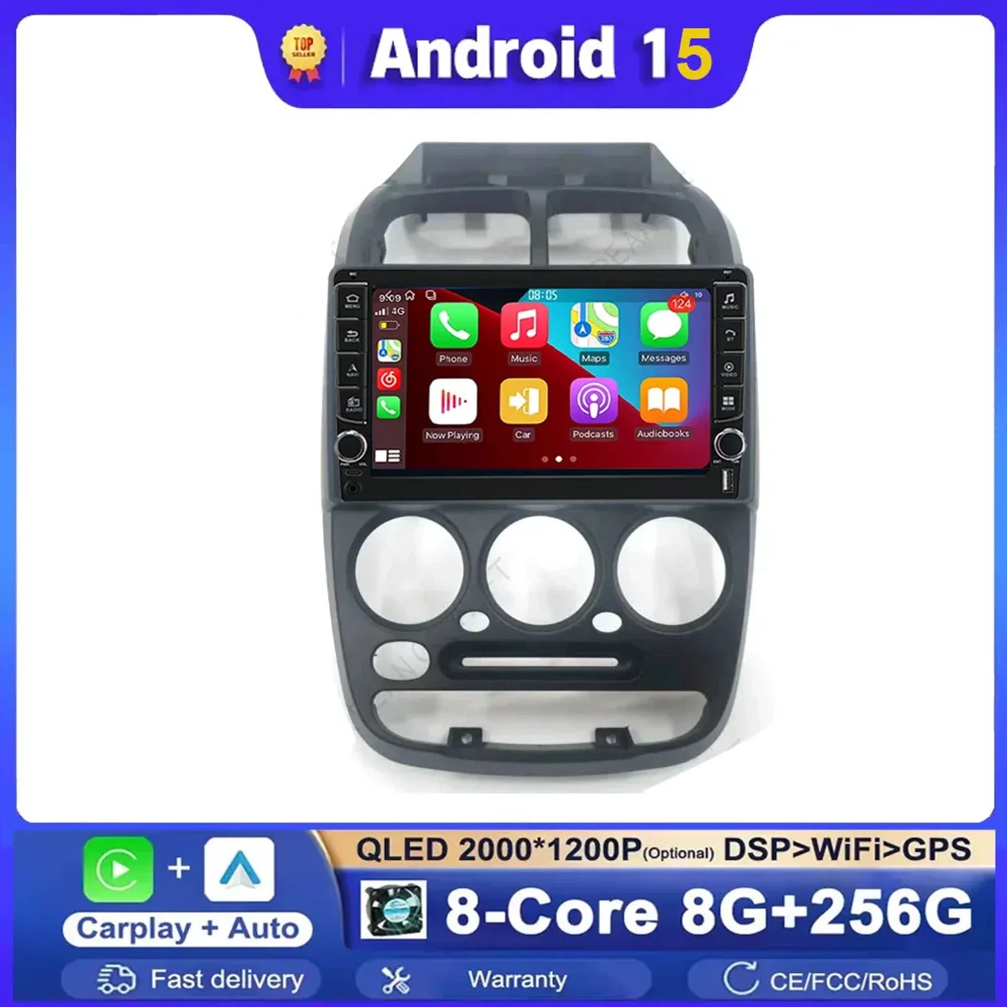 For Hyundai Verna Accent 1999 - 2012 Android QLED Screen DSP Car Radio Multimedia Video Pl | AUTOKITSHOP