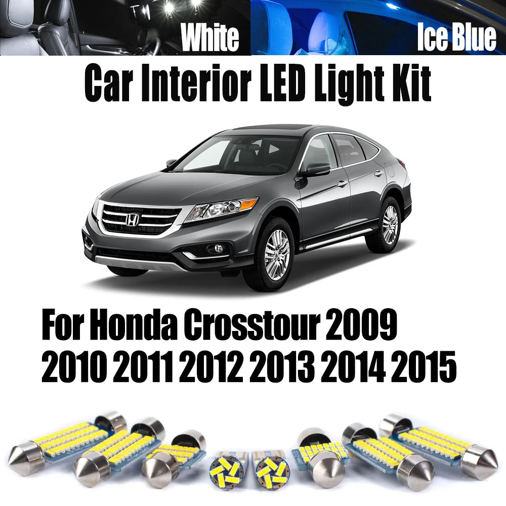 17-Piece LED Interior Light Kit for Honda Crosstour - Canbus Error-Free Bulbs | AUTOKITSHOP