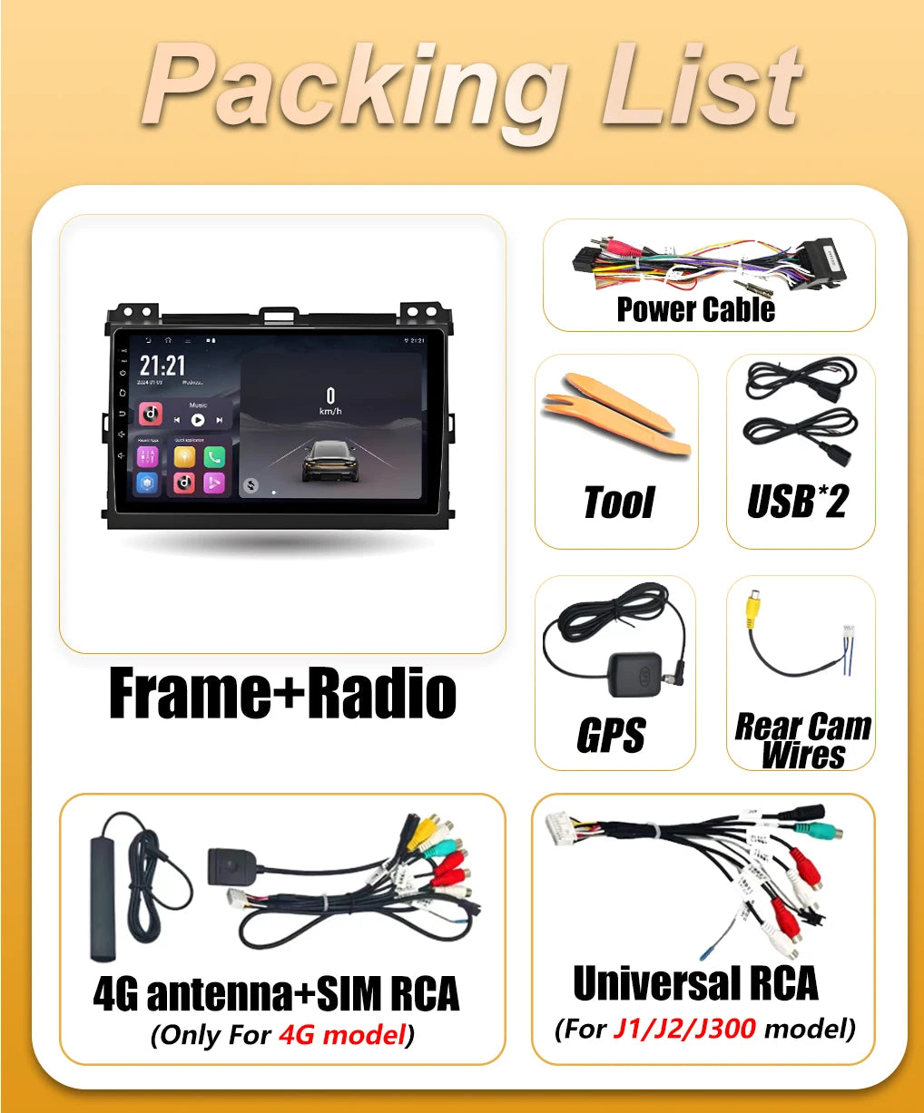 Android Auto Car Radio For Toyota Land Cruiser Prado 120 3 For Lexus GX470 GX 470 J120 200 | AUTOKITSHOP
