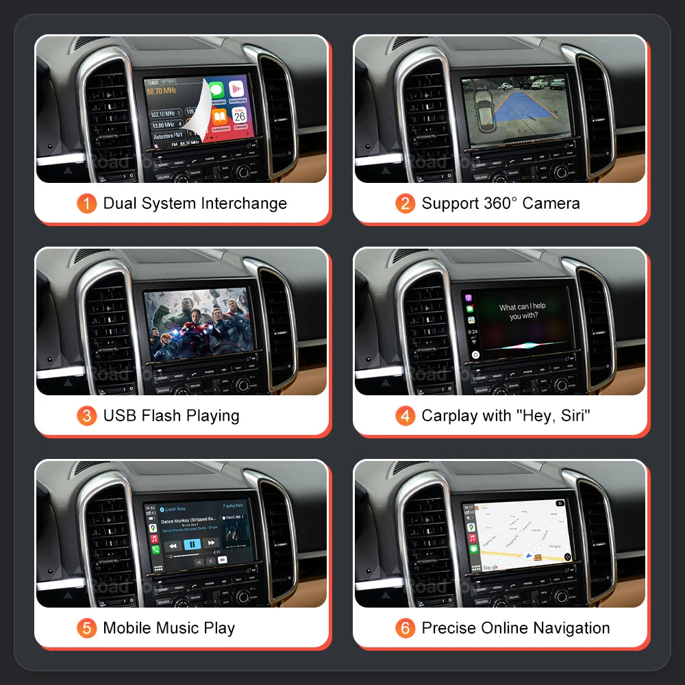 Wireless CarPlay Android Auto Module For Porsche Boxster 718 Macan Cayman Cayenne 911/918  | AUTOKITSHOP