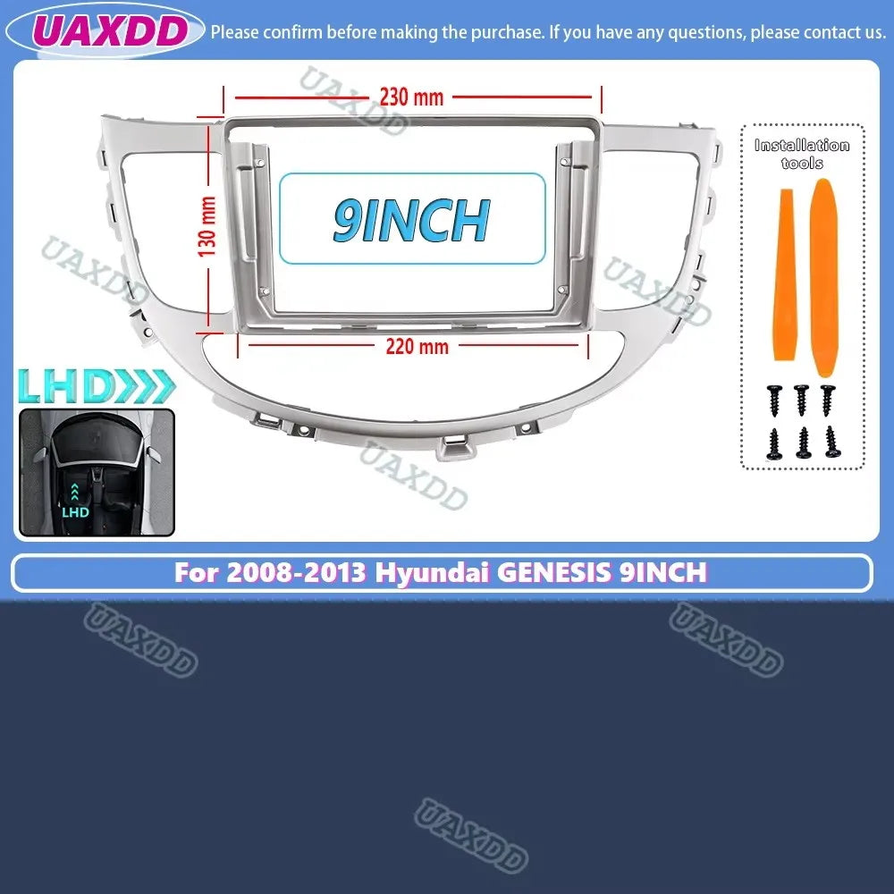 2 Din Android voiture stereo Fascia panneau cadre tableau bord Kit For 2008-2013 Hyundai G