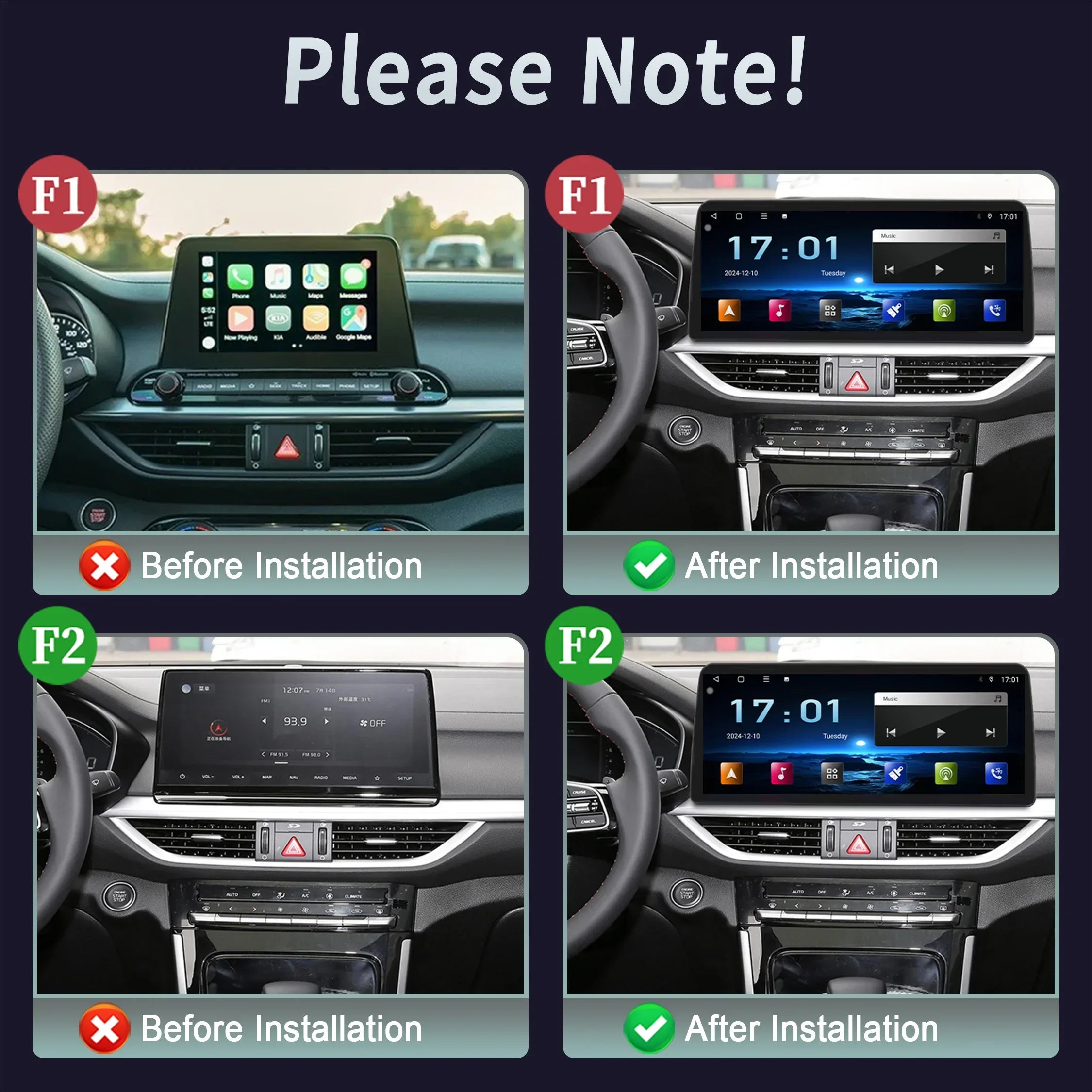 12.3inch Screen Android 14 Bluetooth Car Radio Stereo Intelligent System Carplay Multimedi