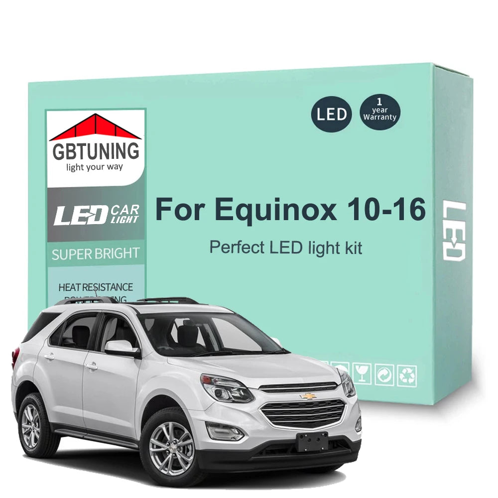 13-Piece LED Interior Light Kit for Chevrolet Chevy Equinox - Canbus Error-Free Bulbs | AUTOKITSHOP