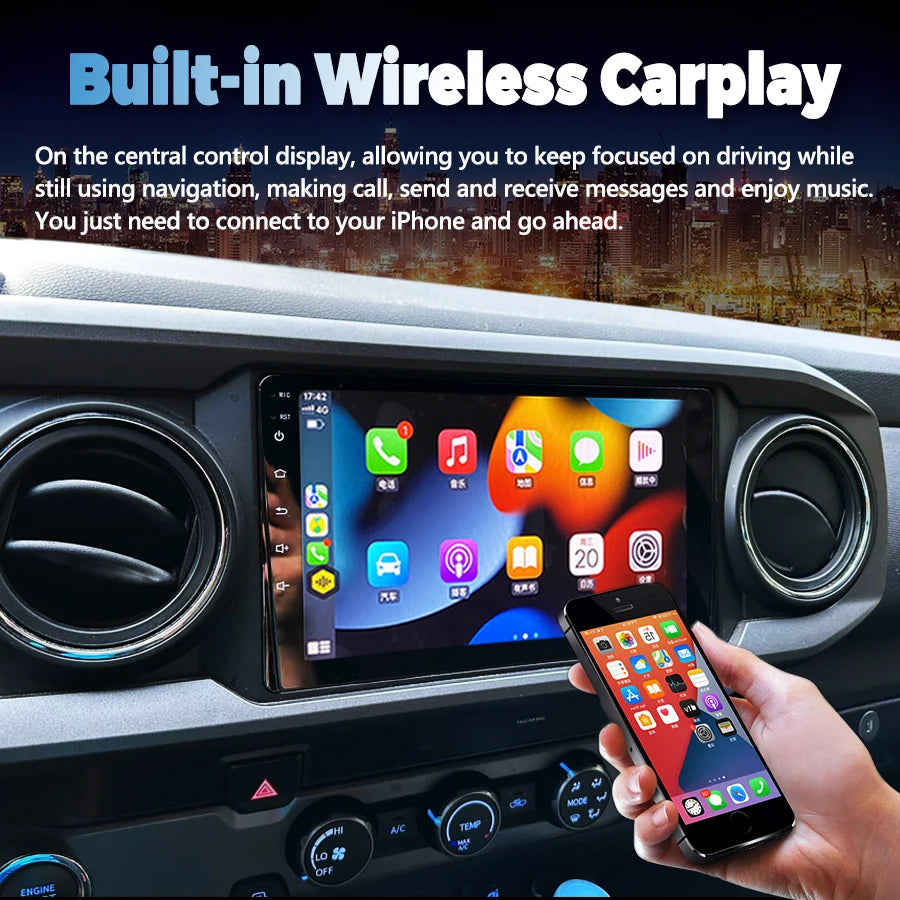 128GB Rom Android 14 Multimedia Video Player Autoradio For Toyota Tacoma N300 2016 2017 20