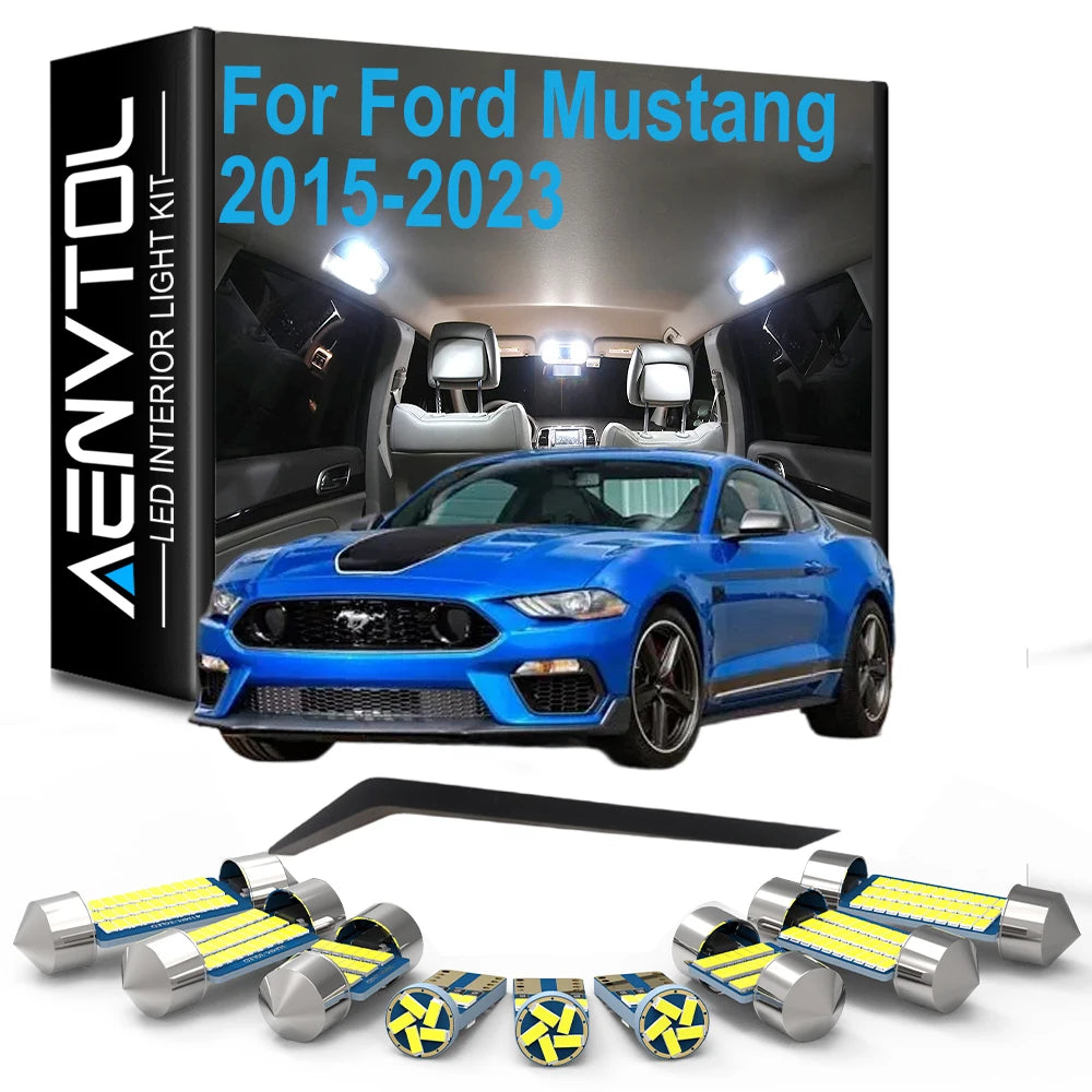 10-Piece LED Interior Light Kit for Ford - Canbus Error-Free Interior Bulbs