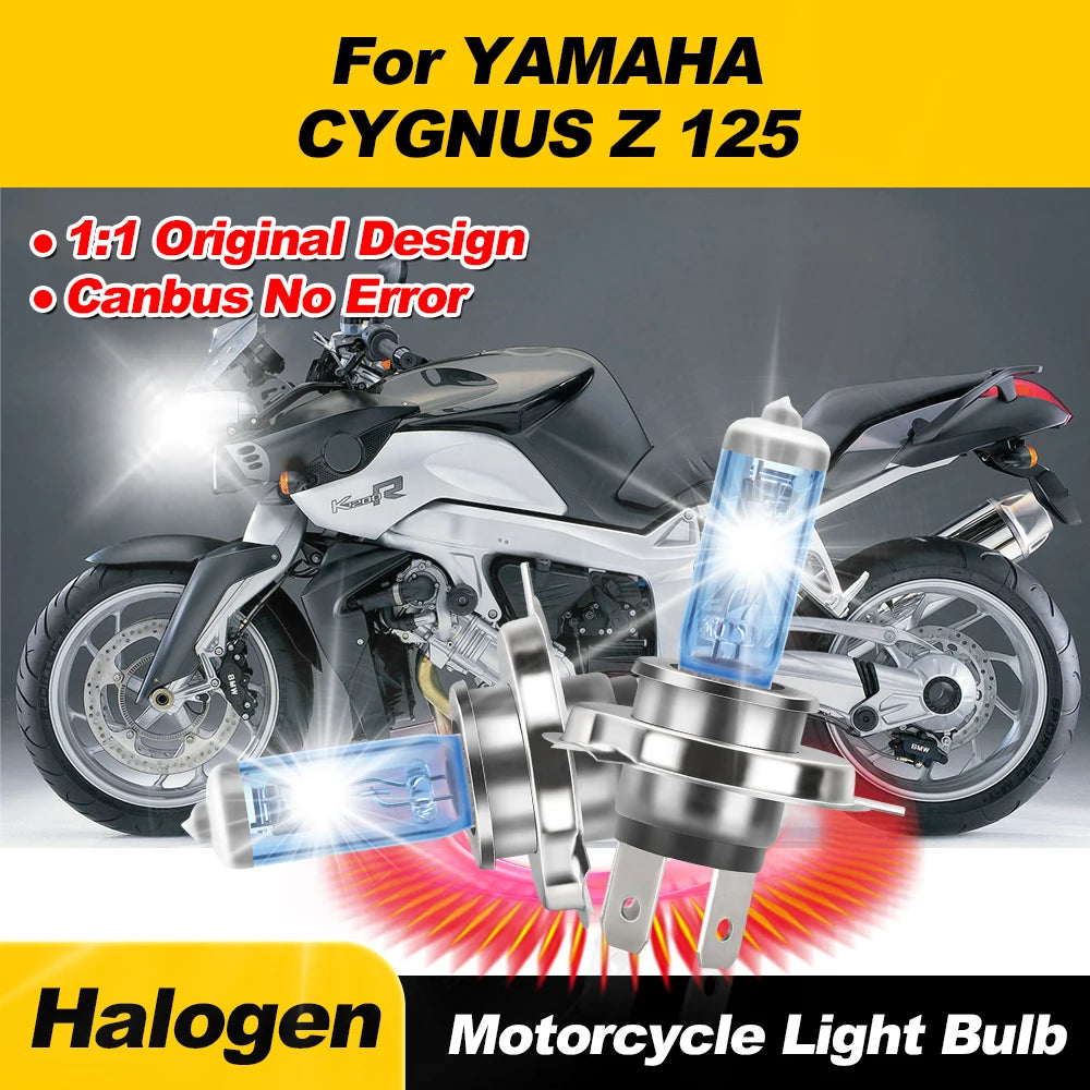 100W H4 Halogen Lights Bulbs 20000LM High Low Beam Motorcycle Headlights 12V 6000K Plug An