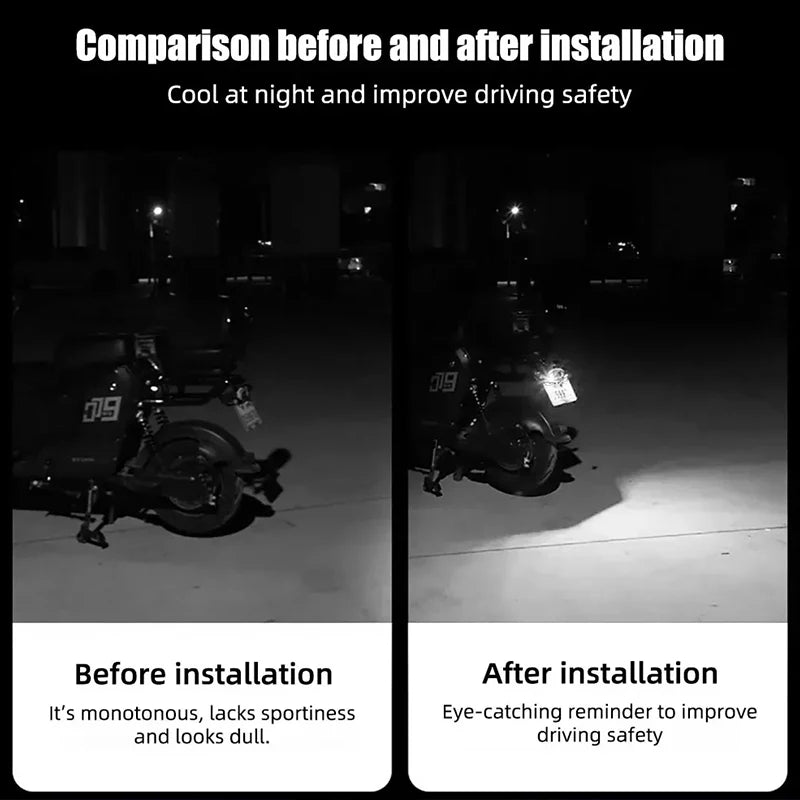 Motorcycle Led Demon Eye Light 2Pcs Fine Universal Turn Signal Light Dynamic Tail Lamp Min
