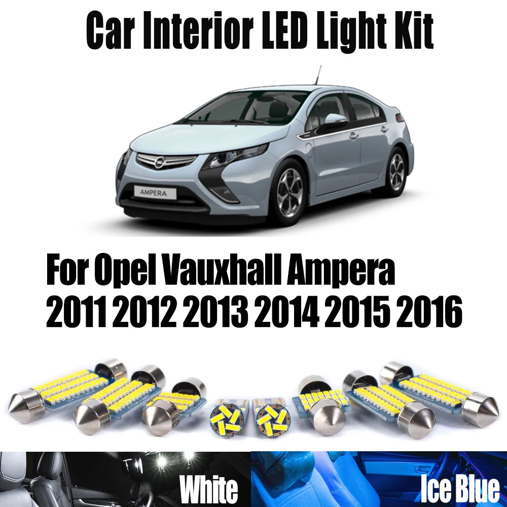 12-Piece LED Interior Light Kit for Opel Vauxhall Ampera - Canbus Error-Free Bulbs | AUTOKITSHOP