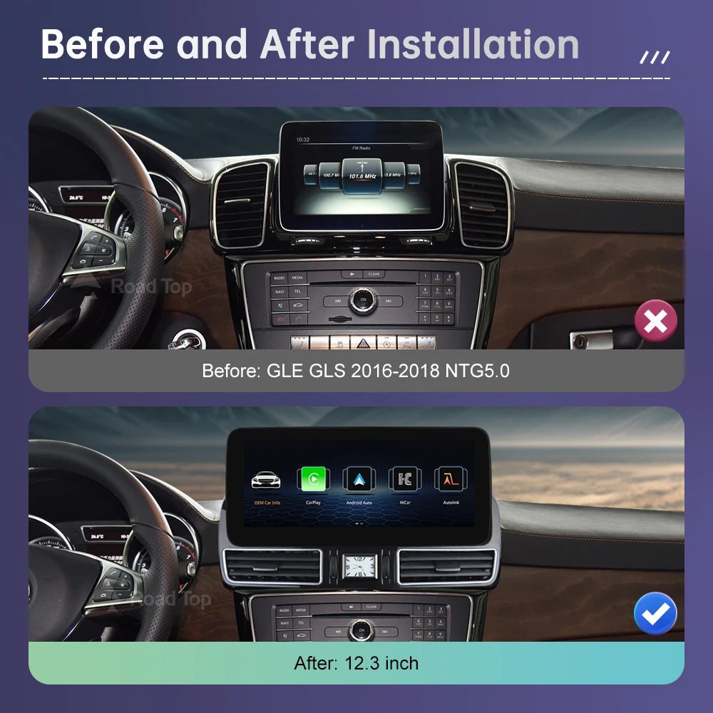 Linux Touch Screen Car Radio for Mercedes Benz GLE GLS 2016-2018 GPS With Carplay Android