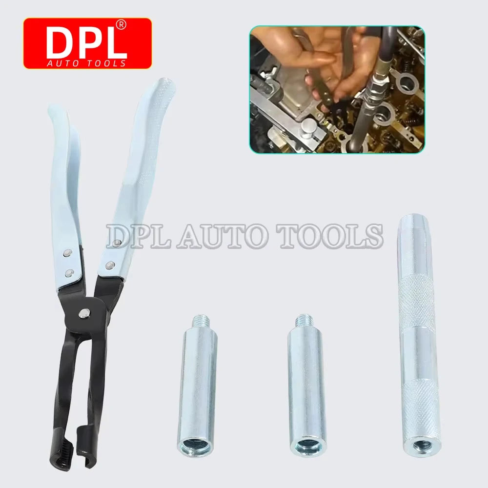 Comprehensive Valve Stem Seal Tool Set - 11PC with Pliers & Size Adapters for Full Repair - Automotive LED Light