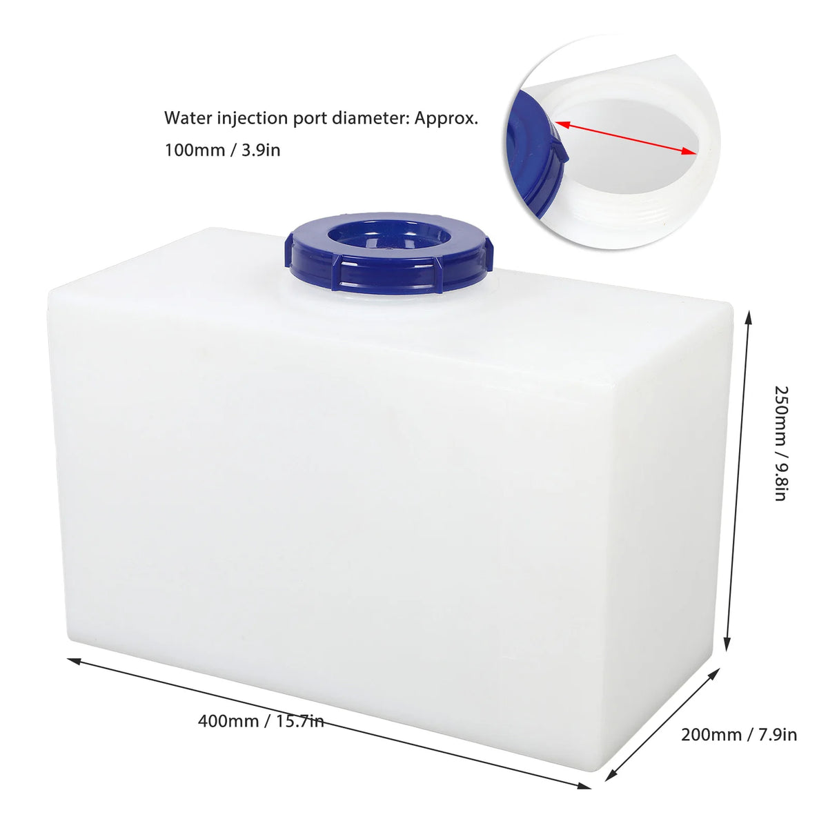 4 Sizes 5 Gallons RV Water Storage Tank Heat Cold Resistant PE Fresh Water Tank for RV Trailer B - Automotive LED Light