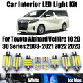 LED Interior Light Kit for Toyota Alphard Vellfire 10 20 30 Series 2003- 2020 - Canbus Dome Map Door Trunk Bulbs | AU...