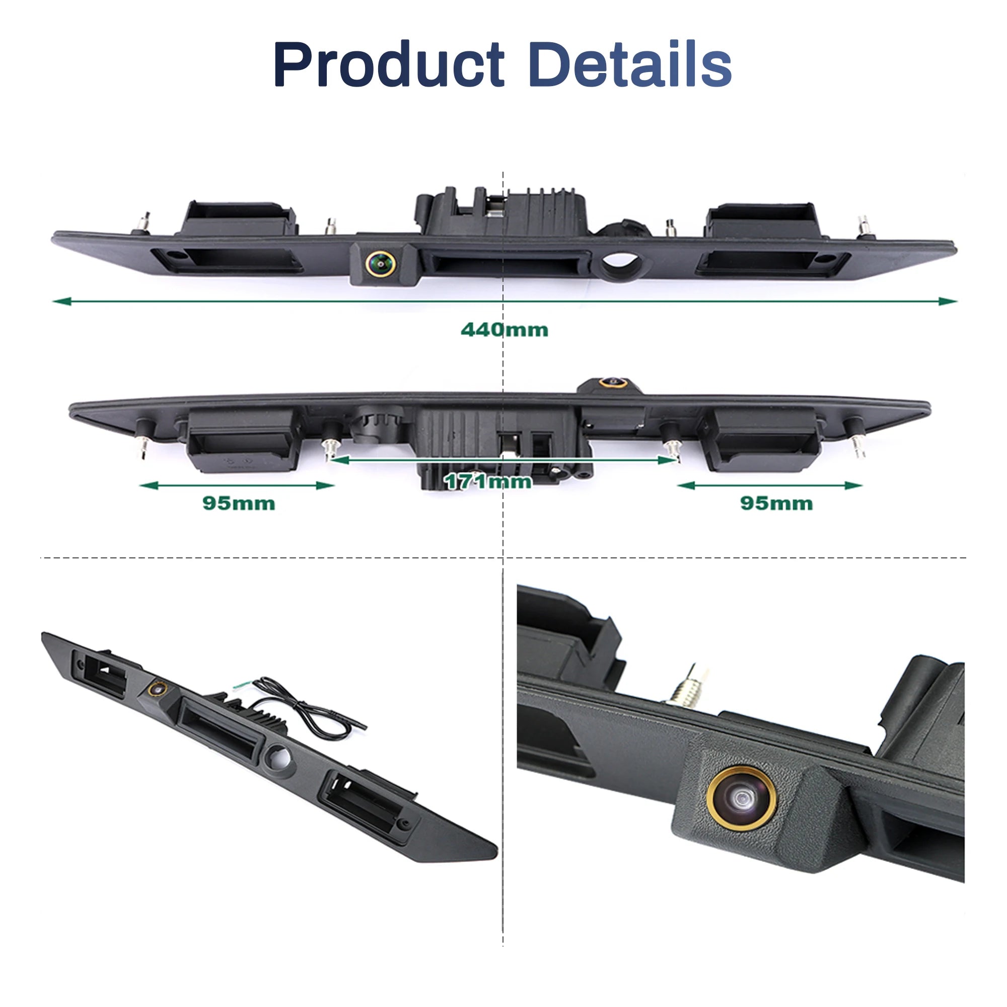CCD AHD 1080P 170°CVBSCar Rear Trunk Handle Camera For Audi A3 A4 A5 A6 B6 A6L S6 B7 A8 A8