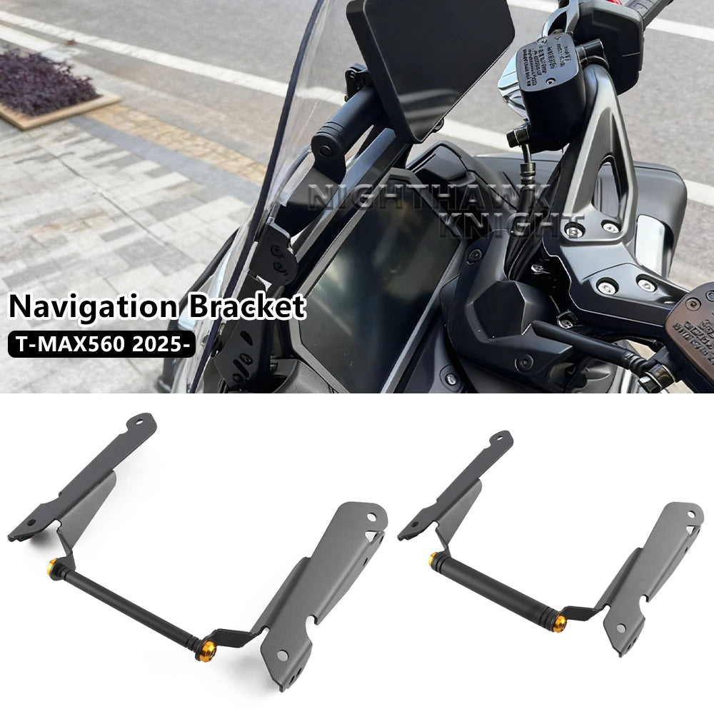 For YAMAHA TMAX560 T-MAX 560 2025 Motorcycle Accessories Aluminium Navigation Bracket Phone Hold - Automotive LED Light