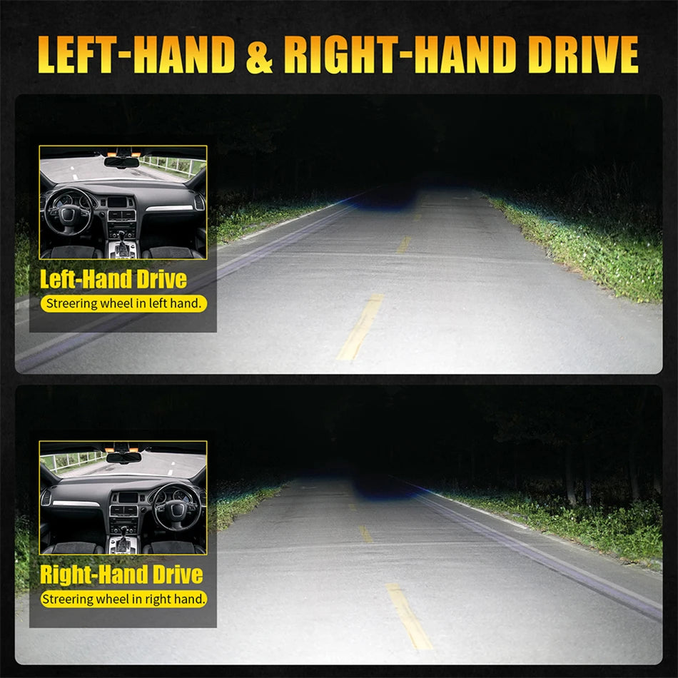 H4 LED Projector lens Car Headlights 85W 6000K 9003 HB2 Auto Lights Bulb H4 High Low Turbo