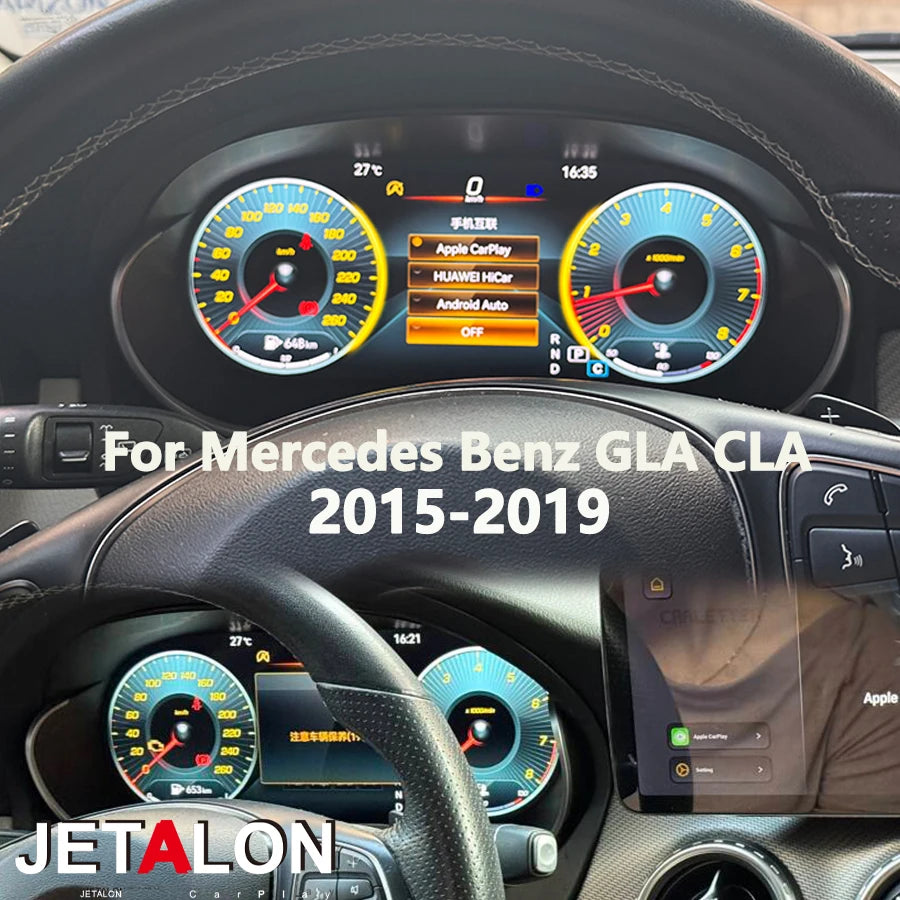 Virtual Cockpit SpeedMeter With Blind Spot Cameras Car LCD Digital ClusterFor Mercedes Ben