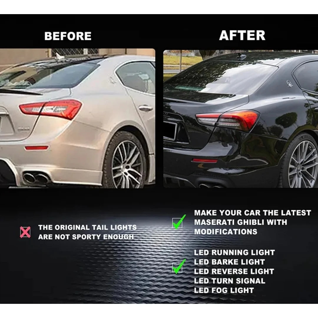 Car Styling For Maserati Ghibli Taillight 2014-2022 Upgrade Rear Tail Lights Assembly DRL